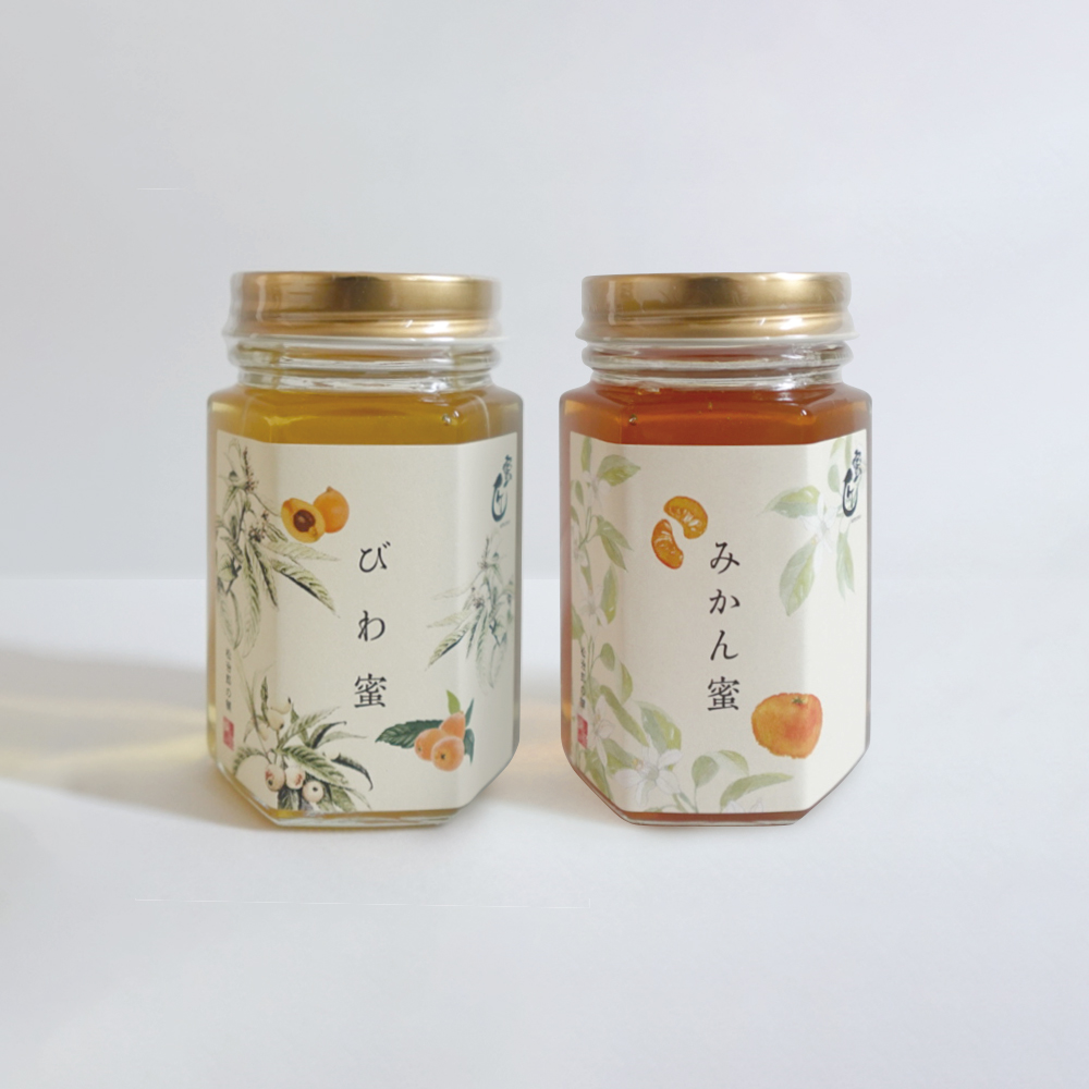 蜜匠 びわ・みかん 180g×2本セット ギフト箱入り