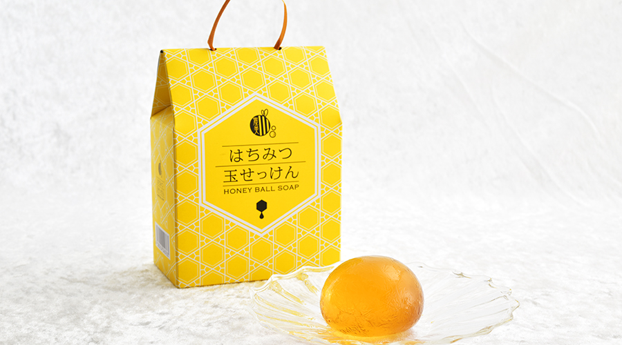 蜜美はちみつ玉せっけん 100g(泡立てネット付き)